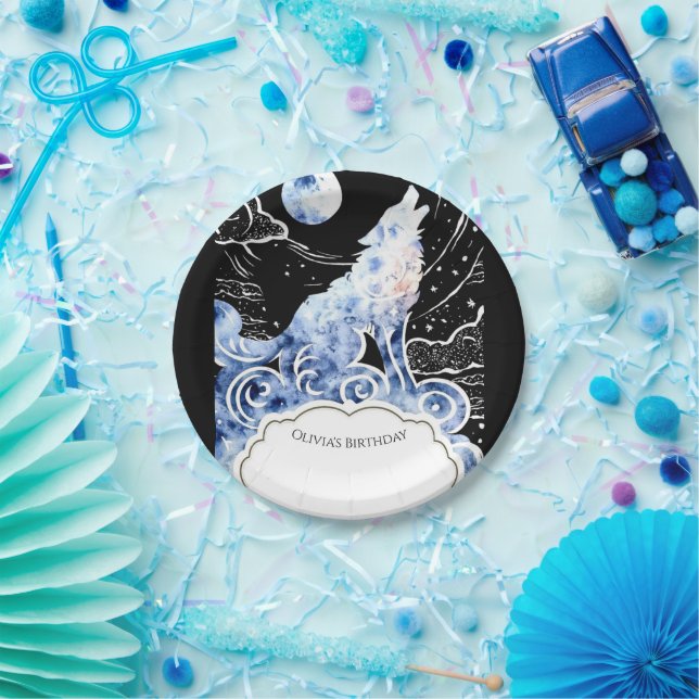 Charming Kids' Wolf Birthday Paper Plate (Party)