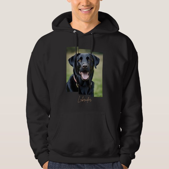 Charming Labrador Retriever Portrait - Triptych Ar Hoodie (Front)