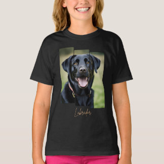 Charming Labrador Retriever Portrait - Triptych Ar T-Shirt