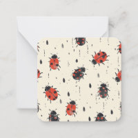Charming Ladybug Notecards | Nature-Inspired