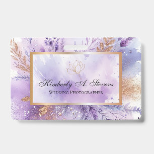 Charming Lavender Name Tag Badge