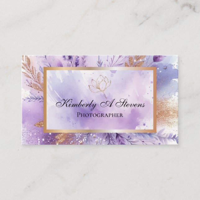 Charming Lavender Std, Carte de visite de 3,5 po x (Devant)