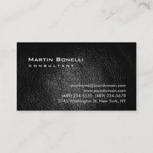 Charming Leather Effect Trendy Chic Business Card