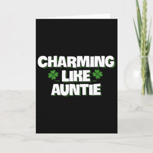 Charming Like Auntie Patricks Paddys Day Kids Card