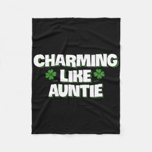 Charming Like Auntie Patricks Paddys Day Kids  Fleece Blanket