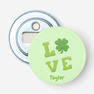 Charming Love Block St Patricks Day Bottle Opener