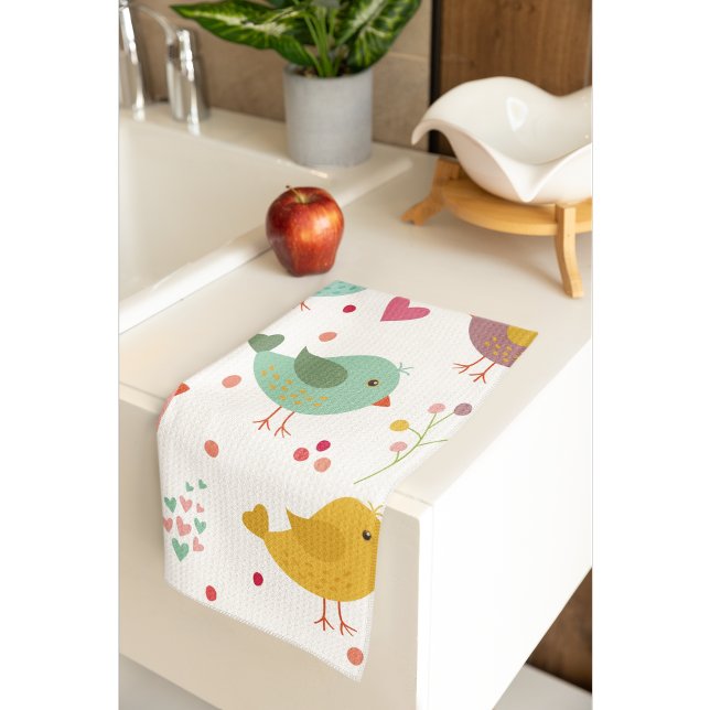 Charming Lovebirds Kitchen Towel (Creator Uploaded)