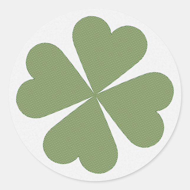 Charming Lucky Clover Classic Round Sticker (Front)