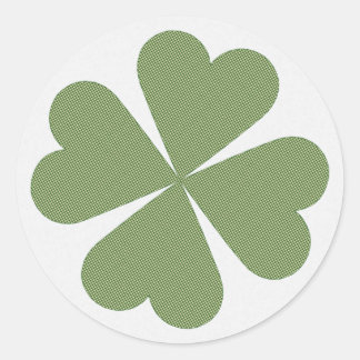 Charming Lucky Clover Classic Round Sticker