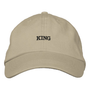 Charming Men Boys King Personalized khaki Elegant Embroidered Hat
