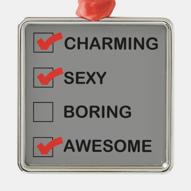 Charming Metal Ornament (Front)