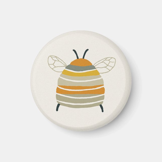 Charming Mid‑Century Honeybee Magnet (Front)