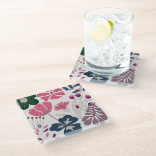 Charming Modern Flowers Coaster