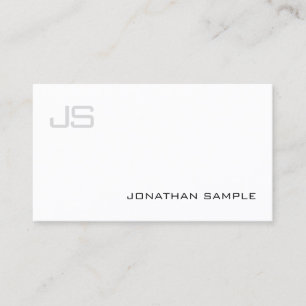 Charming Monogram Smart Design Fashionable Plain Business Card