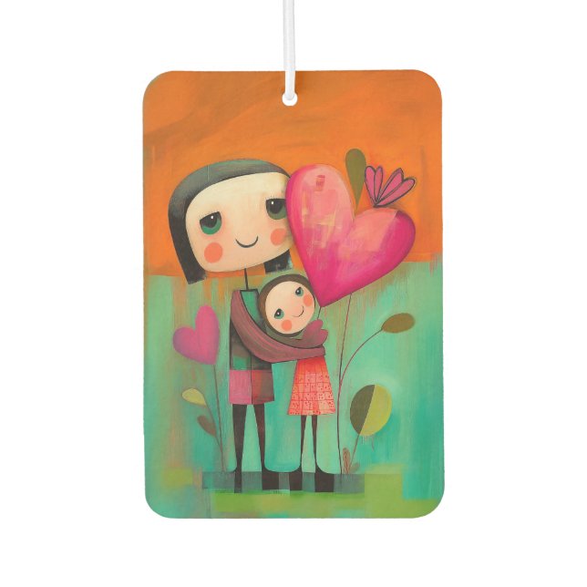 Charming Mother & Daughter Painting Air Freshener (Front)