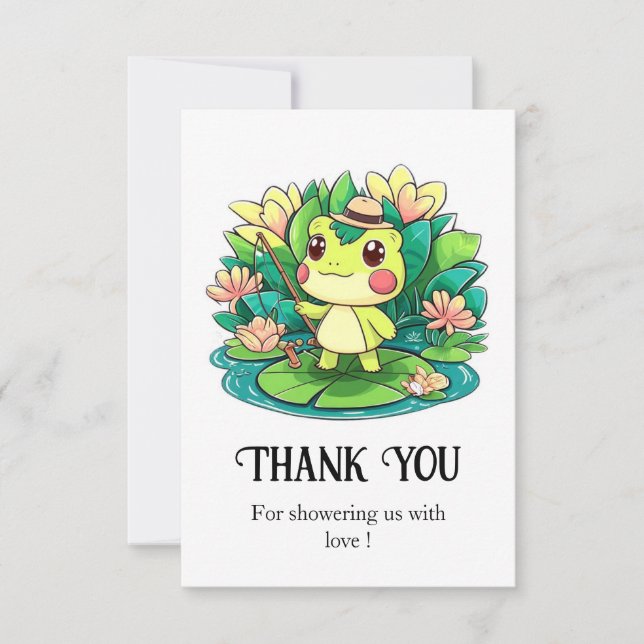 Charming Mystical Frog Baby Shower Thank You Card (Front)
