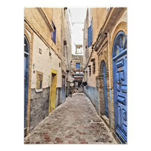 Charming Narrow Alleyway in a Historic Moroccan Photo Print
