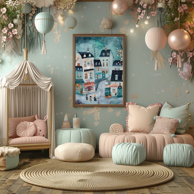 Charming Neighborhood: Folk Landscape and Naive Co Poster (Creator Uploaded)