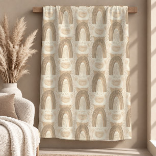 Charming Neutral Rainbow Shapes Cozy Blanket Desig