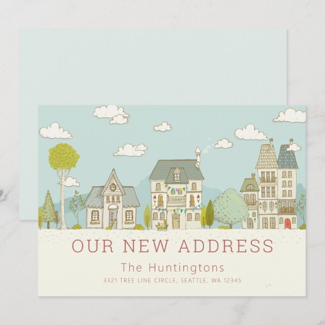 Charming New Home Moving Announcement (Front/Back)