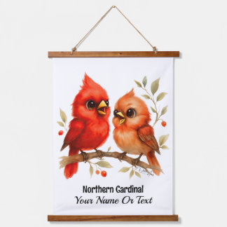 Charming Northern Cardinal  Hanging Tapestry