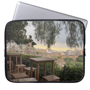 Charming Outdoor Café Laptop Sleeve