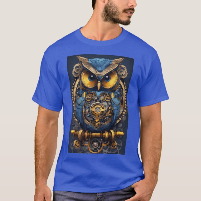 "Charming Owl Print T-Shirt - Flaunyour FeaThere (Devant)