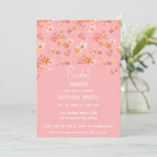 Charming Painted Floral Bridal Shower Invitation
