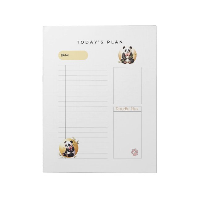 Charming Panda Bears Plans quotidiens Bloc-notes (Tourné)