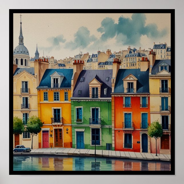 Charming Paris City Poster (Front)