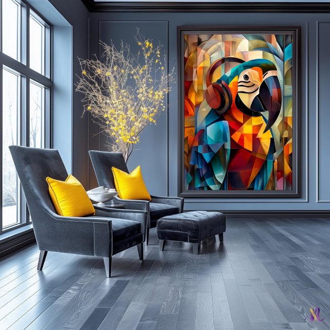 Charming Parrot – Cubist DJ of the Jungle Poster (Creator Uploaded)