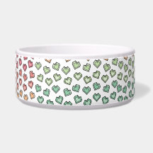 Charming Pastel Rainbow Gemstone Heart Pattern
