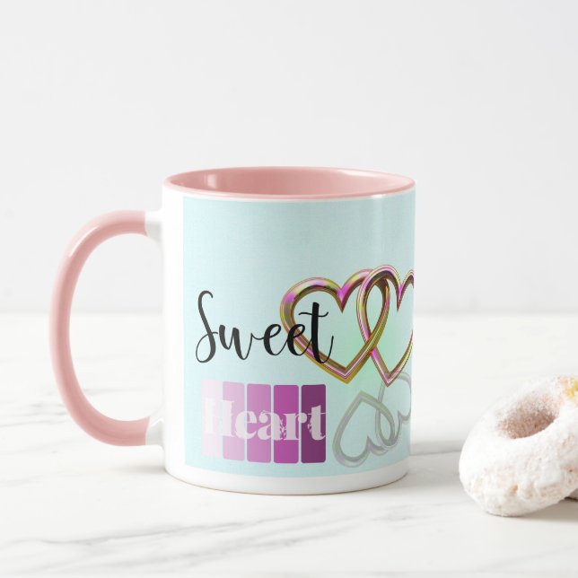 Charming Pastel Sweetheart Mug (With Donut)