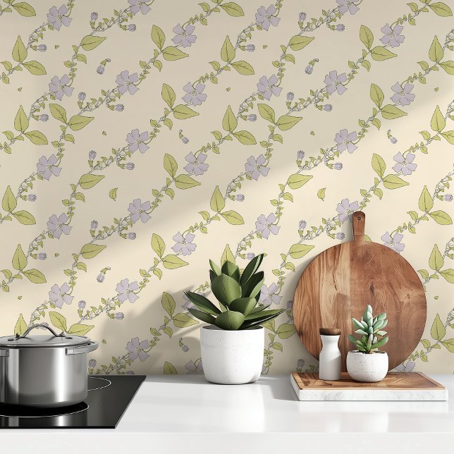 Charming Periwinkle Lilac & Green Wallpaper (Creator Uploaded)