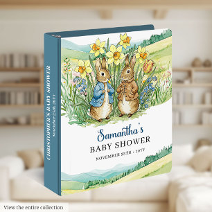 Charming Peter Rabbit Baby Shower Photo Memory  Binder