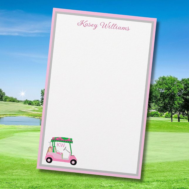 Charming Pink Golf Thème de papeterie personnalisé (Créateur téléchargé)