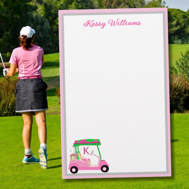 Charming Pink Golf Thème de papeterie personnalisé (Créateur téléchargé)