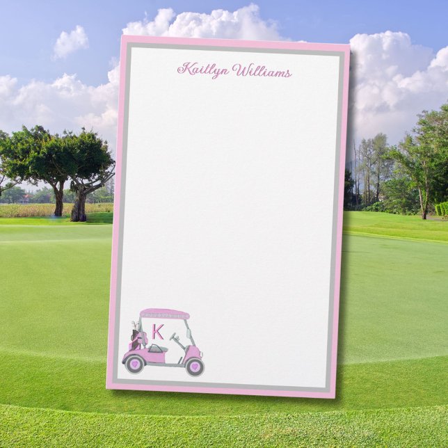 Charming Pink Golf Theme Personalized Stationery (Creator Uploaded)
