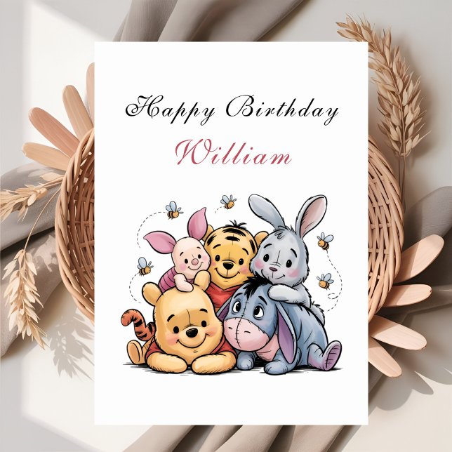 Charming Pooh & Friends Birthday Card (Creator Uploaded)