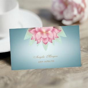 Charming Professional Lotus Flower Business Card