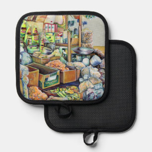 Charming Promises of a Fine Tekka Centre, Singapor Pot Holder