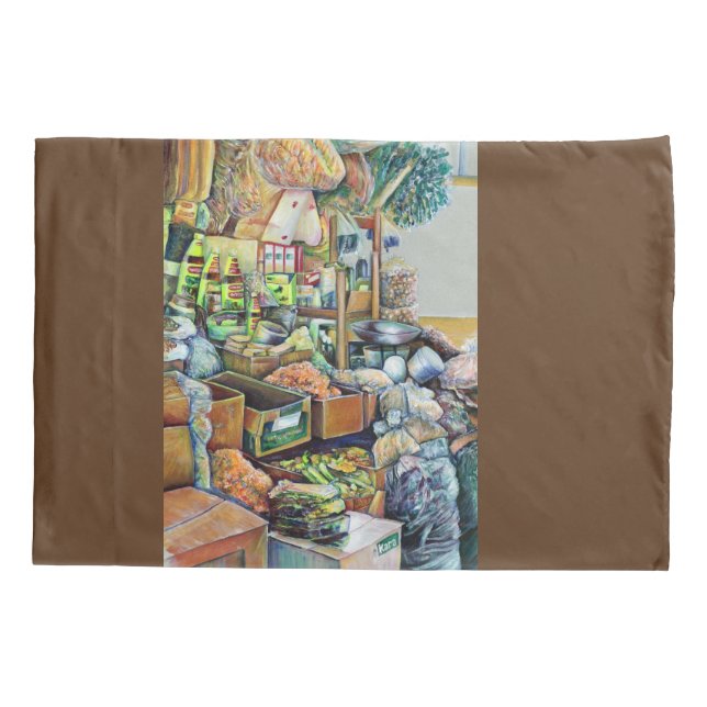 Charming Promises of a Fine Tekka Centre Singapore Pillowcase (Back)