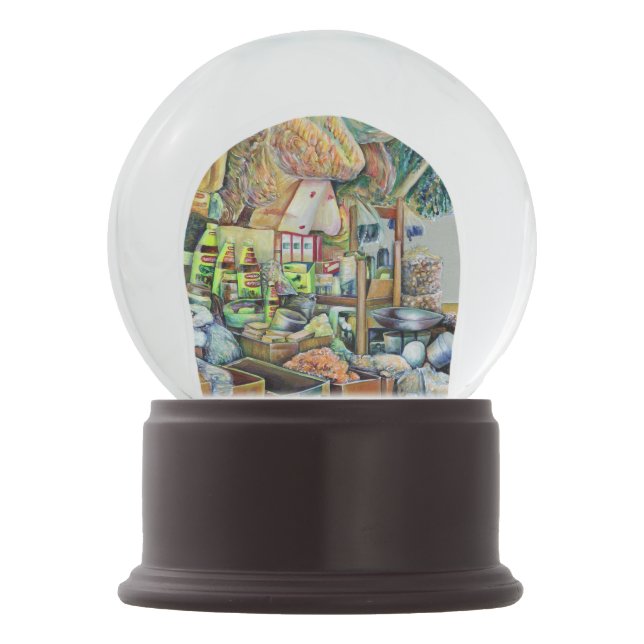 Charming Promises of a Fine Tekka Centre Singapore Snow Globe (Back)