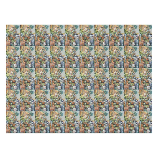 Charming Promises of a Fine Tekka Centre Singapore Tablecloth (Front (Horizontal))