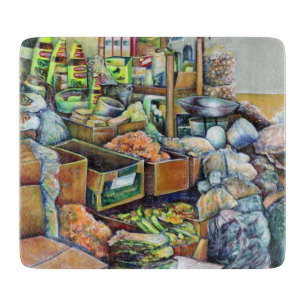 Charming Promises of fine Tekka Centre, Singapore Cutting Board