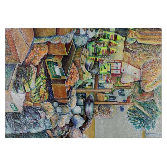 Charming Promises of fine Tekka Centre, Singapore Cutting Board (Front)