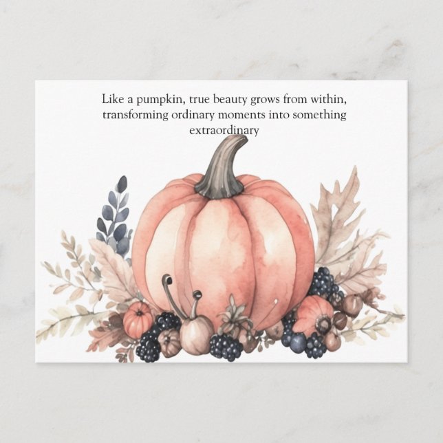 Charming Pumpkin  Postcard (Front)