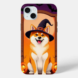 Charming Pumpkin Pup Mood 🎃🐾 Cozy Halloween iPhone 15 Mini Case
