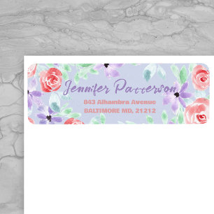 Charming Purple Lavender Red Adresse de retour