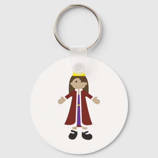 Charming Queen Rag Doll Keychain (Front)
